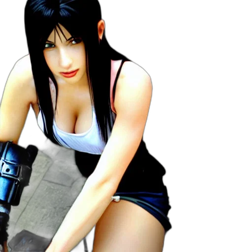 robot, 3d render, photorealistic, comic book art, cyberpunk, tifa, final, fantasy transparent PNG cut-out