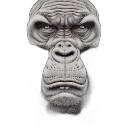 face, mask, creature, animal, photorealistic, concept art, 3d render, cartoon transparent PNG cut-out