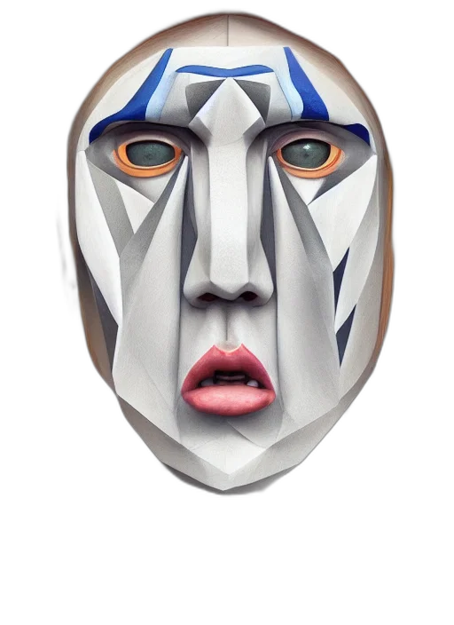 mask, face, robot, creature transparent PNG cut-out