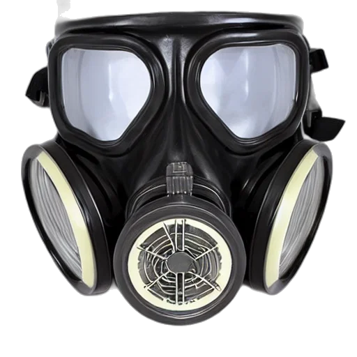 mask, dual, canister, gas transparent PNG cut-out