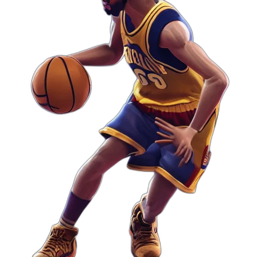 3d render, photorealistic, concept art, fantasy art, steve, curry, basketball, player transparent PNG cut-out