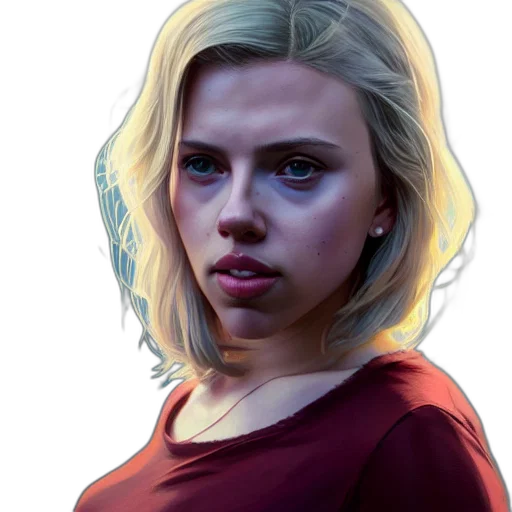 face, dress, photorealistic, comic book art transparent PNG cut-out