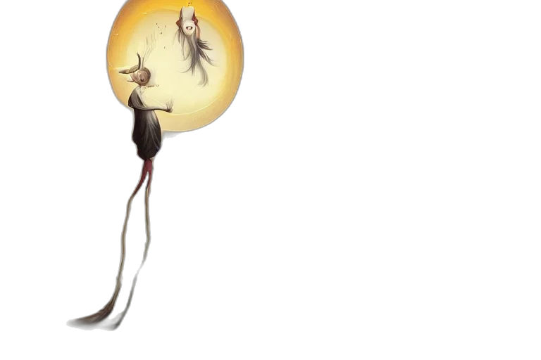 staff, umbrella, dragon, creature transparent PNG cut-out