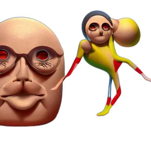 mask, face, 3d render, concept art transparent PNG cut-out