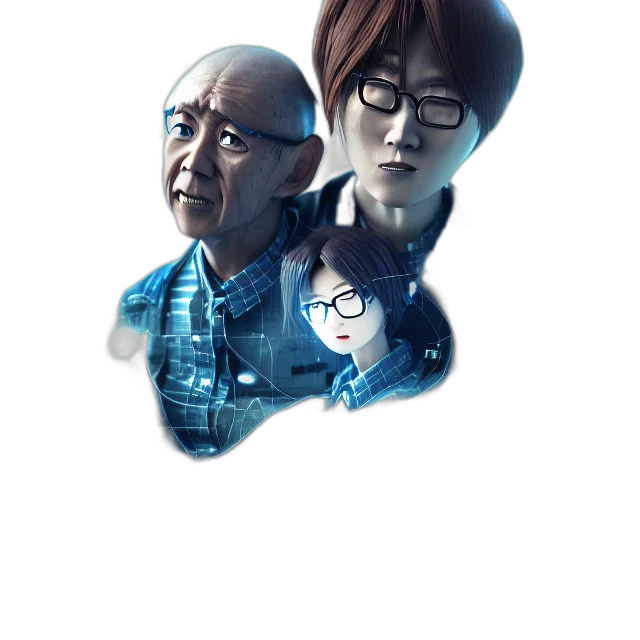 face, mask, jacket, concept art transparent PNG cut-out