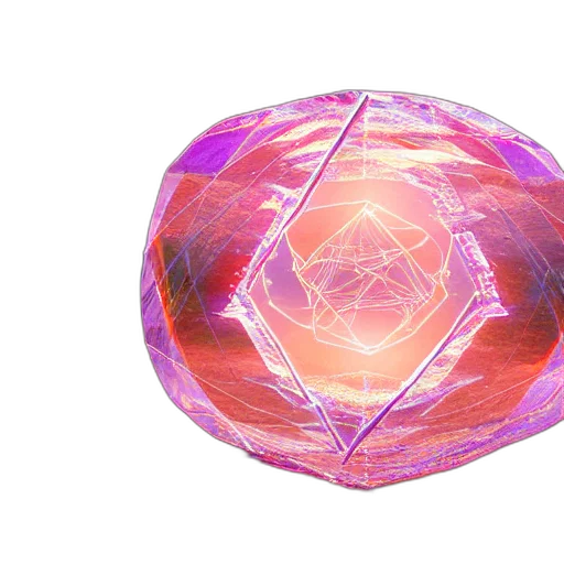 jewelry, crown, umbrella, flower, 3d render, vaporwave, fantasy art, photorealistic transparent PNG cut-out