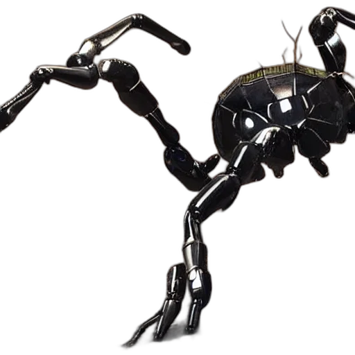 robot, animal, creature, weapon, concept art, 3d render, cyberpunk, arachnoid transparent PNG cut-out