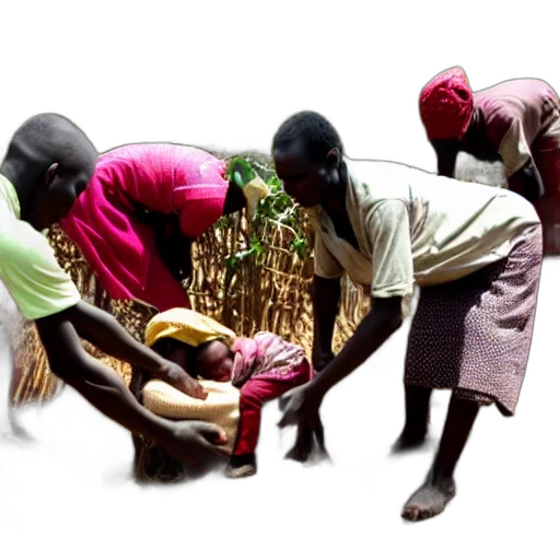 african, farm, workers, harvesting, newborns transparent PNG cut-out