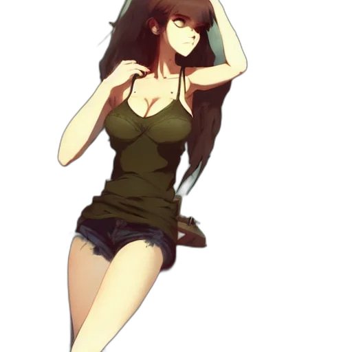 dress, staff, weapon, hat, anime, cartoon, concept art, fantasy art transparent PNG cut-out