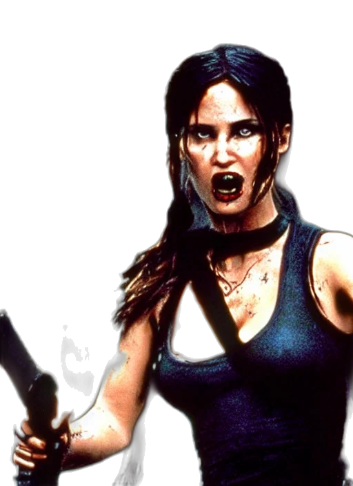 concept art, comic book art, photorealistic, candid, photo, lara, croft, gothic transparent PNG cut-out