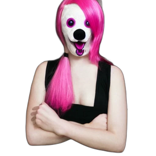 mask, creature, animal, face, vaporwave, cartoon, concept art, anime transparent PNG cut-out