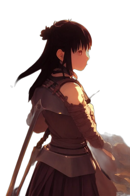 sword, jacket, staff, dress transparent PNG cut-out