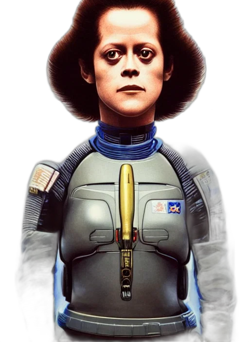 robot, staff, face, concept art, comic book art, photorealistic, fantasy art, outer space transparent PNG cut-out