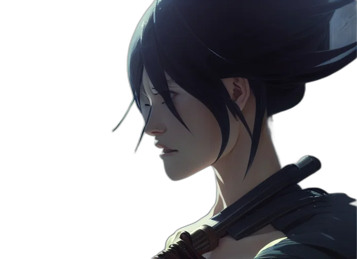 weapon, staff, face, concept art, anime, photorealistic, comic book art, dark transparent PNG cut-out