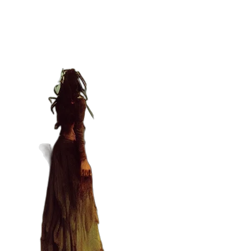 dress, staff, creature, dragon, concept art, pixel art, fantasy art, 3d render transparent PNG cut-out