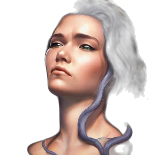 face, staff, hair, jewelry transparent PNG cut-out