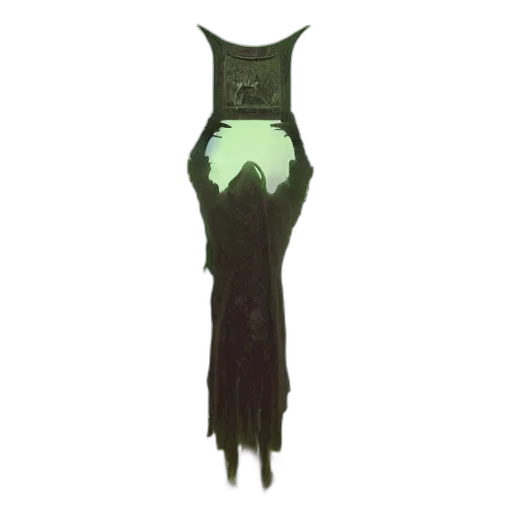 dress, staff, mask, jewelry transparent PNG cut-out