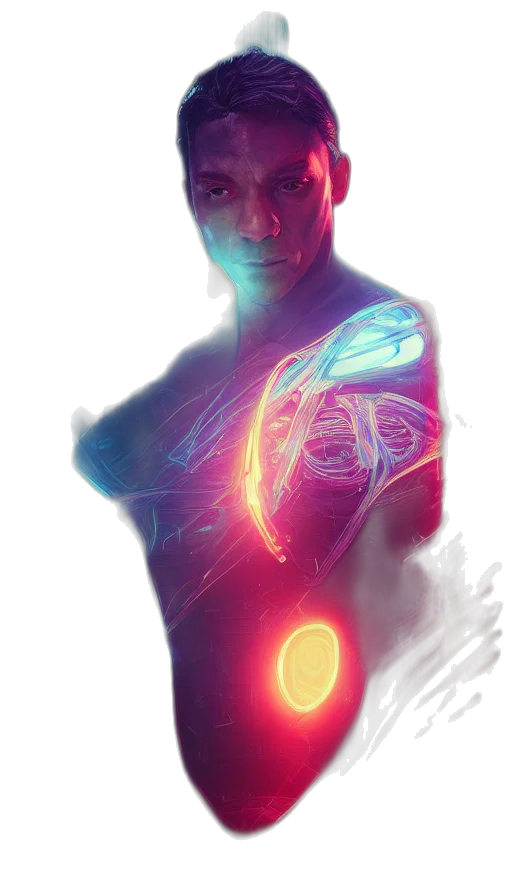 robot, concept art, comic book art, cyberpunk transparent PNG cut-out