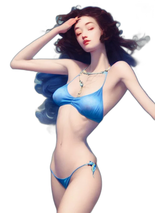 jewelry, photorealistic, concept art, fantasy art, 3d render, beach, underwater, blue transparent PNG cut-out