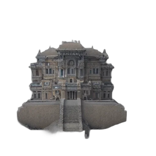 building, crown, furniture, staff, 3d render, concept art, photorealistic, pixel art transparent PNG cut-out