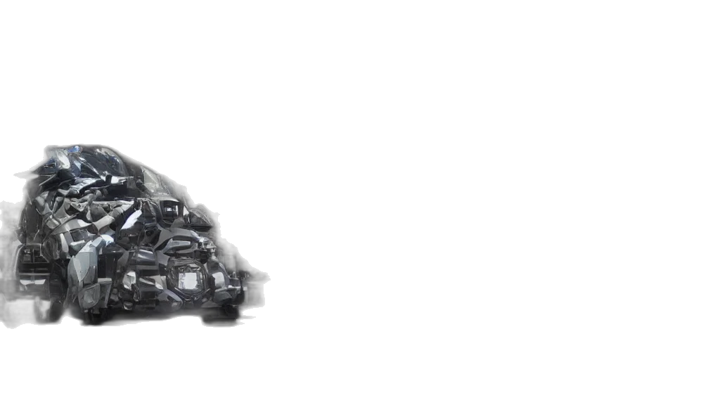 car, robot, shoes, weapon, concept art, 3d render, photorealistic, pixel art transparent PNG cut-out