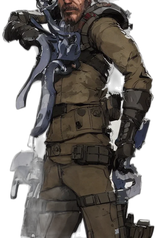 jacket, weapon, mask, robot transparent PNG cut-out