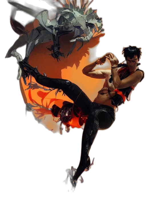 dragon, weapon, concept art, fantasy art, comic book art, pixel art, fire, underwater transparent PNG cut-out