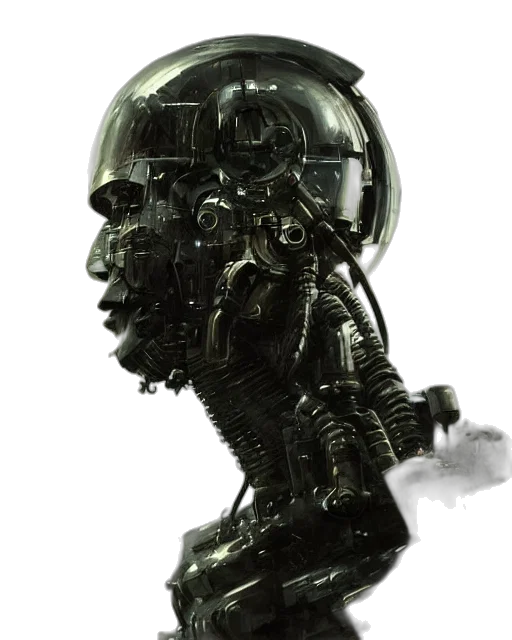 robot, mask, face, creature transparent PNG cut-out
