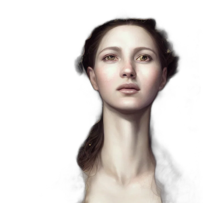 face, dress, hair, crown, fantasy art, photorealistic, concept art, oil painting transparent PNG cut-out