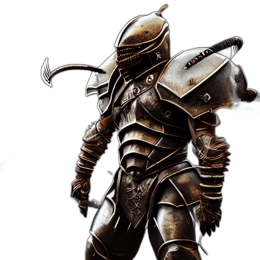 sword, weapon, robot, fantasy art transparent PNG cut-out