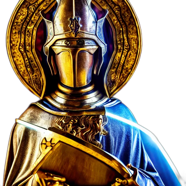 sword, crown, staff, robot, 3d render, photorealistic, concept art, photo transparent PNG cut-out