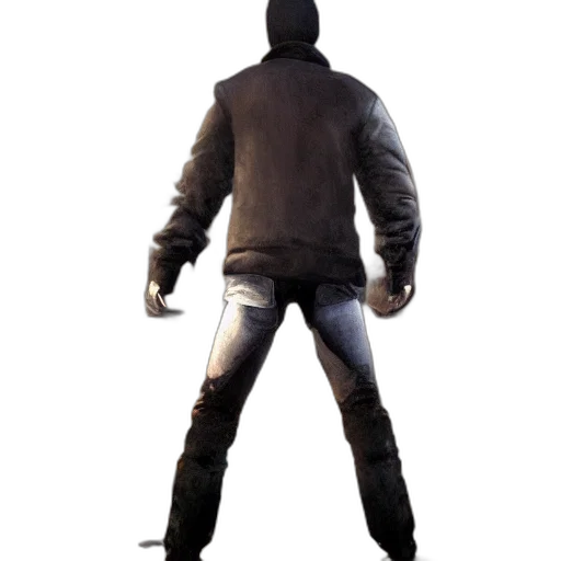 jacket, weapon, staff, sword, concept art, 3d render, photorealistic, cyberpunk transparent PNG cut-out