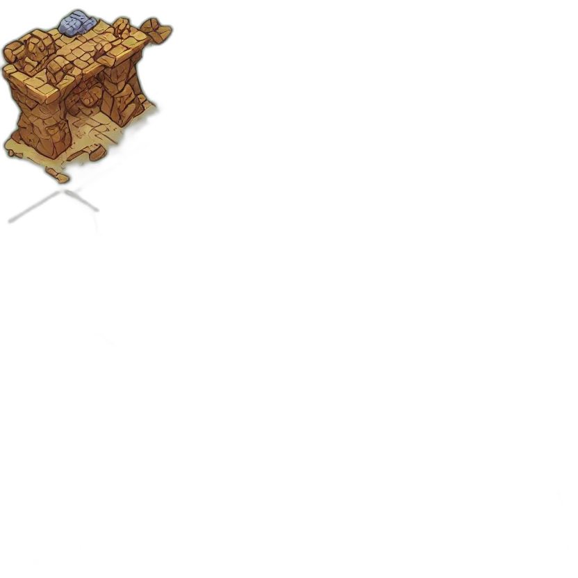 furniture, crown, food, jewelry, pixel art, 3d render, concept art, earth tones transparent PNG cut-out