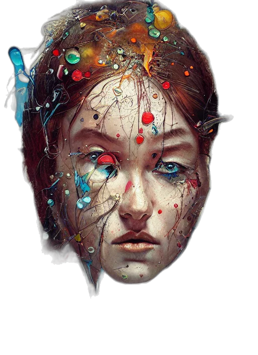 face, mask, crown, robot transparent PNG cut-out