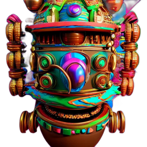 robot, crown, weapon, staff transparent PNG cut-out