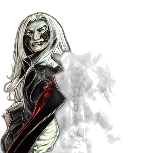 mask, comic book art, concept art, fantasy art, 3d render, portrait, alucard, vampire transparent PNG cut-out