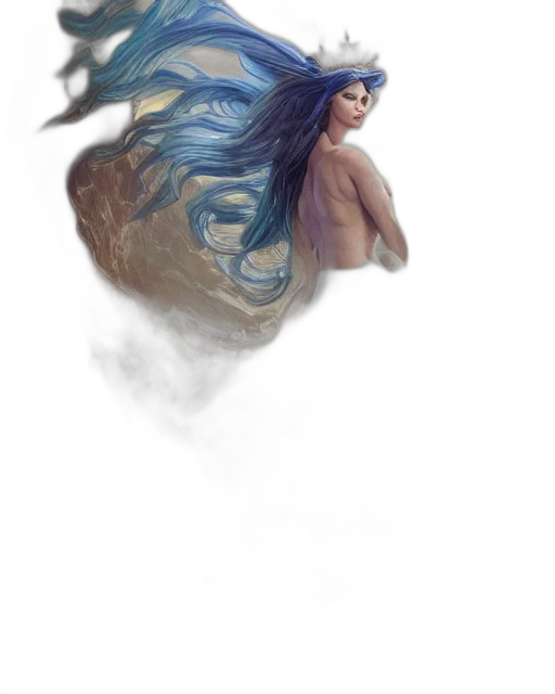 dragon, hair, creature, dress, fantasy art, concept art, comic book art, photorealistic transparent PNG cut-out