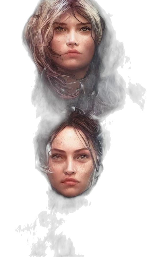 face, mask, robot, hair transparent PNG cut-out