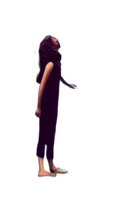 dress, staff, creature, hair, concept art, 3d render, photorealistic, pixel art transparent PNG cut-out