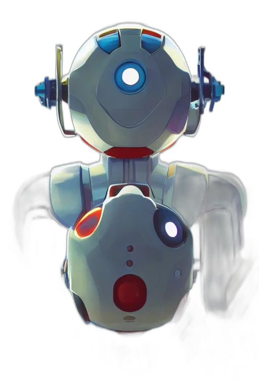 robot, mask, concept art, 3d render transparent PNG cut-out