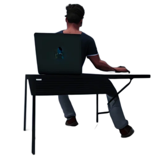 furniture, staff, robot, 3d render transparent PNG cut-out