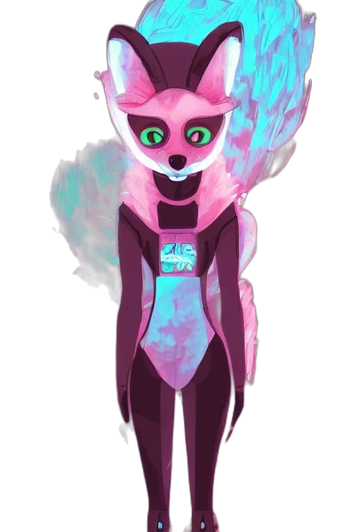 staff, creature, mask, dress, concept art, fantasy art, vaporwave, pixel art transparent PNG cut-out