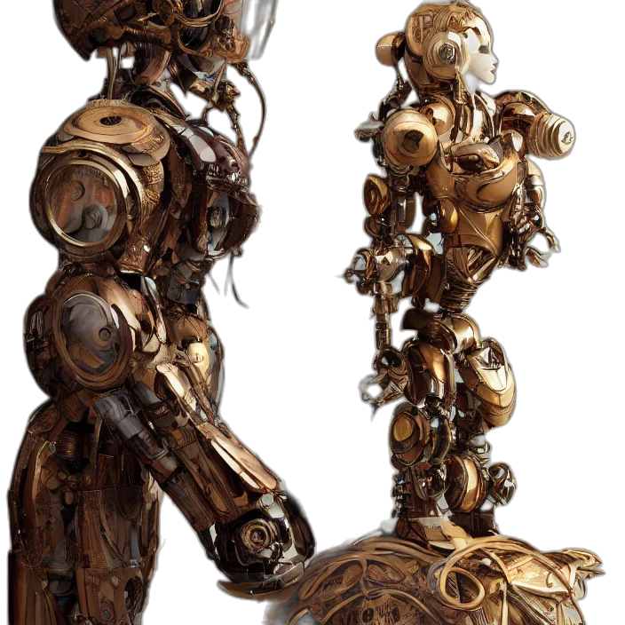 robot, jewelry, staff, concept art transparent PNG cut-out