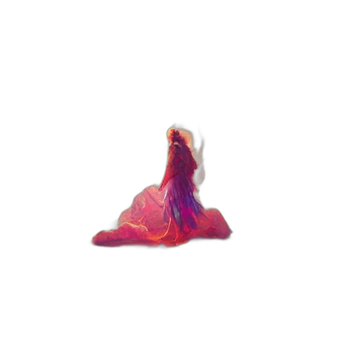 dress, hair, creature, flower, pixel art, concept art, 3d render, fantasy art transparent PNG cut-out