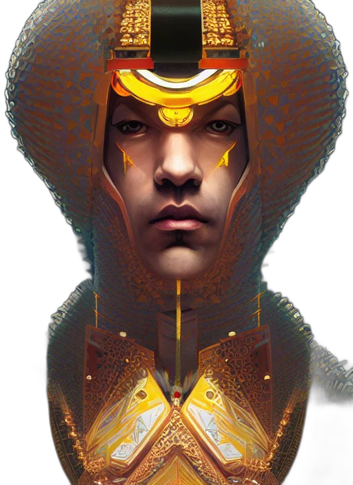 face, crown, mask, robot, fantasy art, concept art, photorealistic, comic book art transparent PNG cut-out