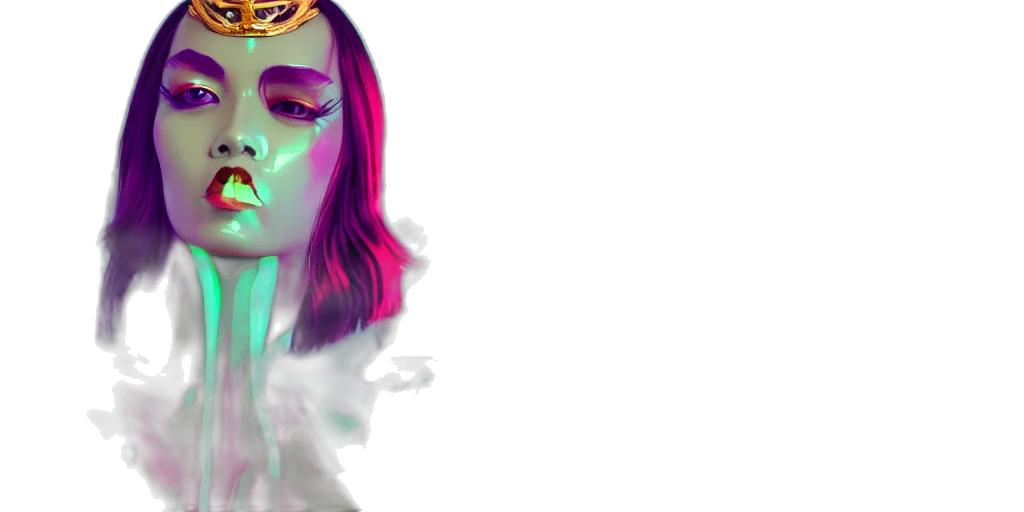 cyberpunk, vaporwave, concept art, photorealistic, neon lights, outer space, neon, pastel transparent PNG cut-out