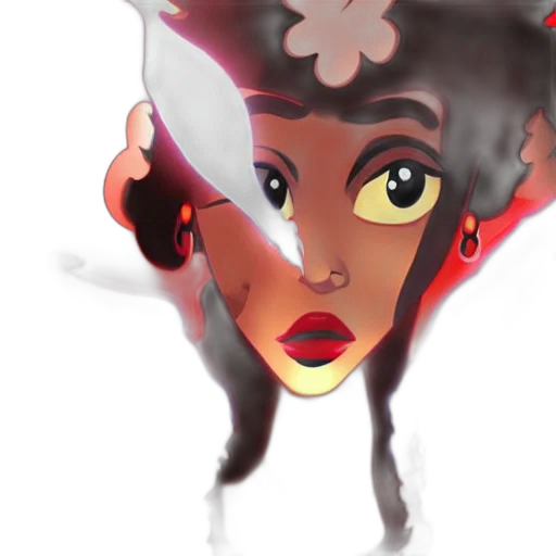 face, mask, staff, weapon, concept art, anime, cartoon, 3d render transparent PNG cut-out