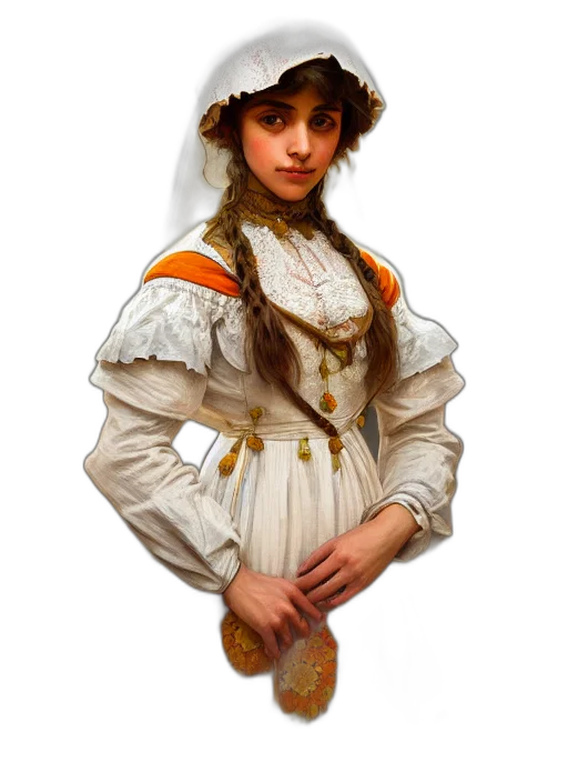 dress, staff, jacket, face, oil painting, concept art, photorealistic, fantasy art transparent PNG cut-out