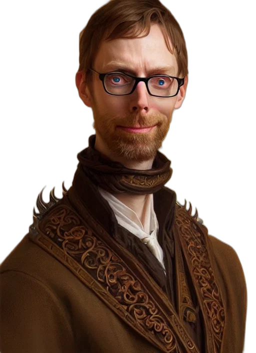 staff, jacket, crown, face transparent PNG cut-out
