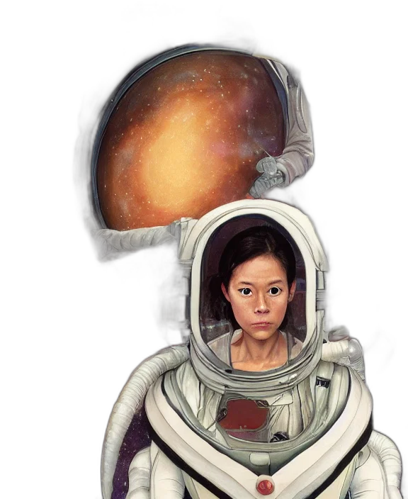 face, robot, concept art, photorealistic, comic book art, fantasy art, outer space, underwater transparent PNG cut-out